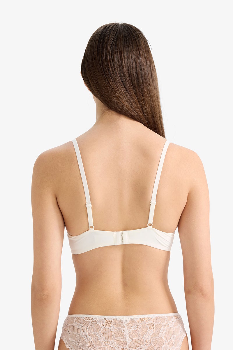 DeFacto Beige Woman Micro Covered Half Padded Underwired T-Shirt Bra Casual - Image 5